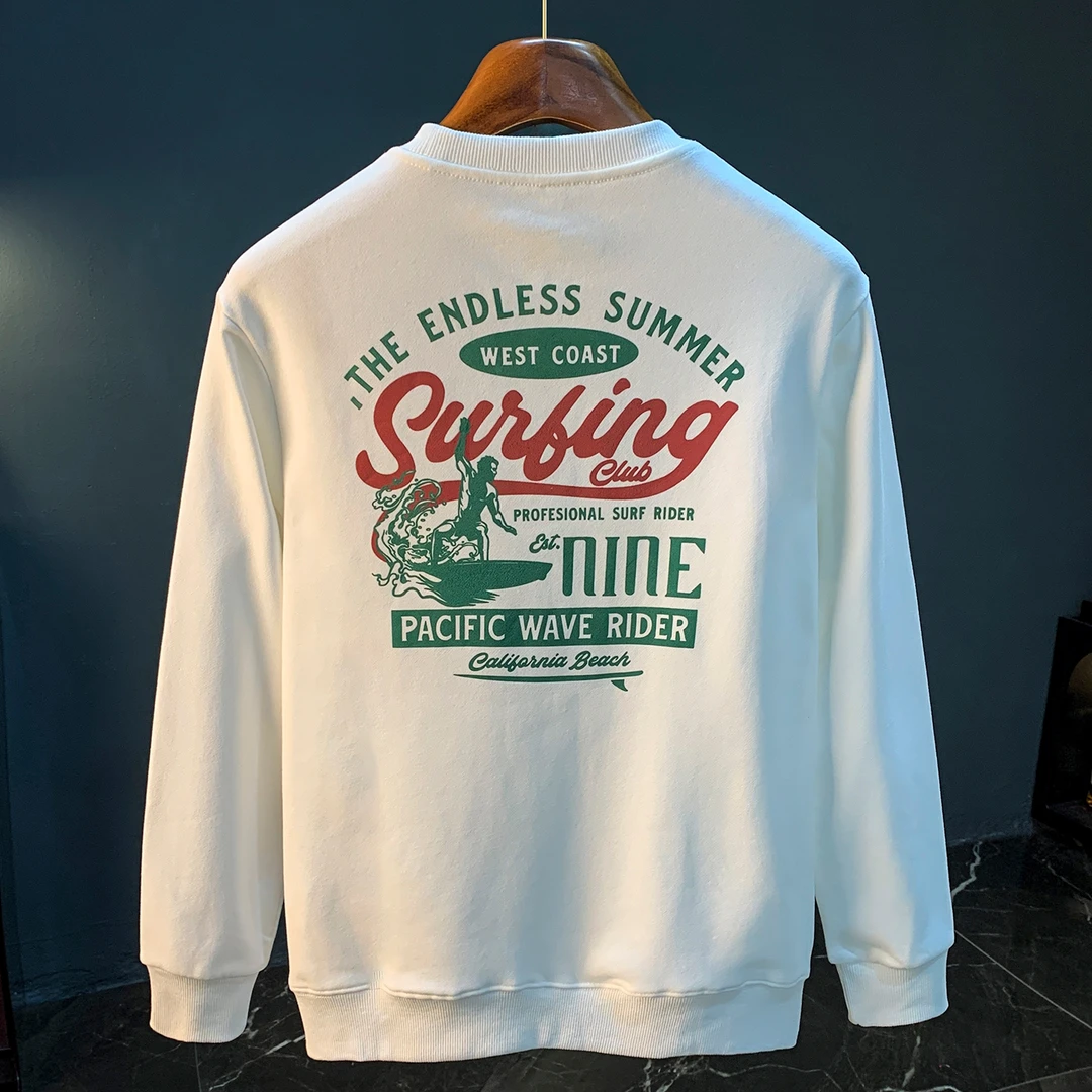 MR.MUDI/穆迪先生宽松百搭卫衣男休闲长袖上衣圆领套头春秋款衣服