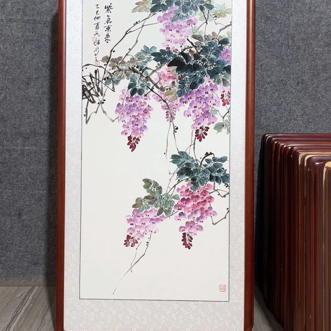 国画书画作品带框63×123