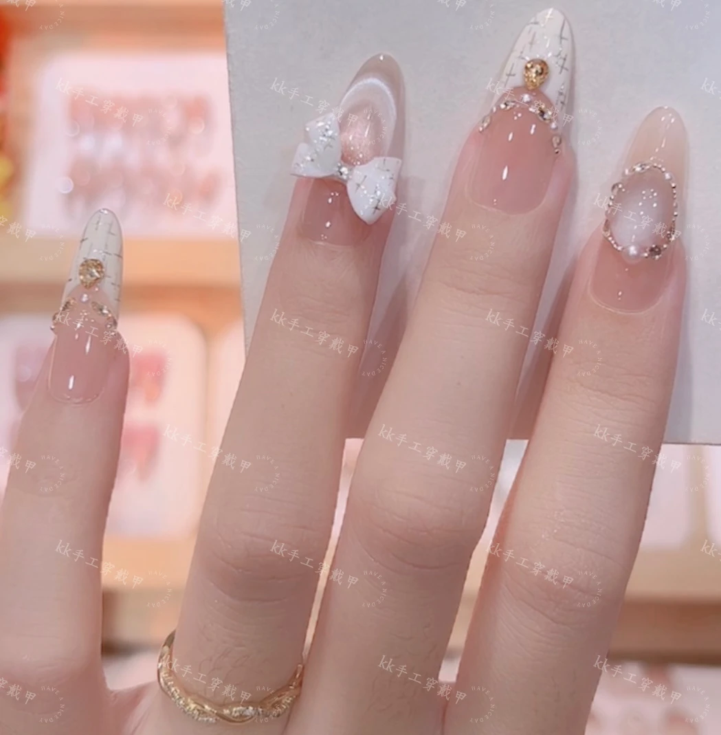 【小香风】纯手工可拆卸小香风时尚清新高级感成品穿戴甲美甲