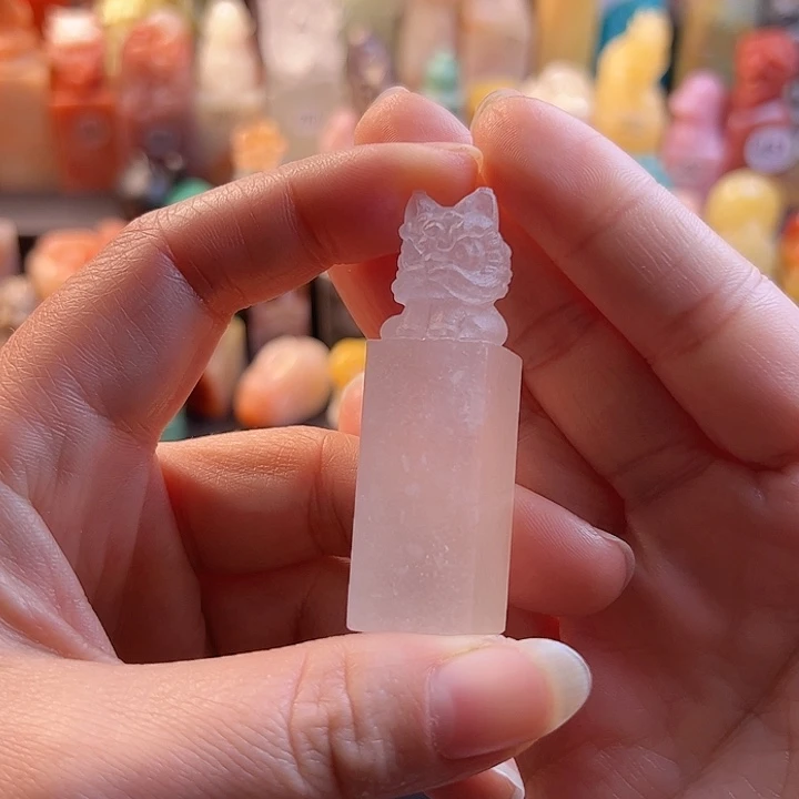 昌化石印石手工定制1.5厘米，醒狮，包刻字