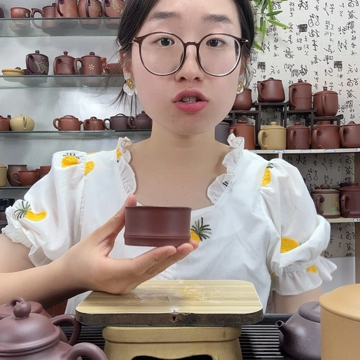 茶杯紫砂原矿台西底槽清竹节杯没礼盒80CC左右