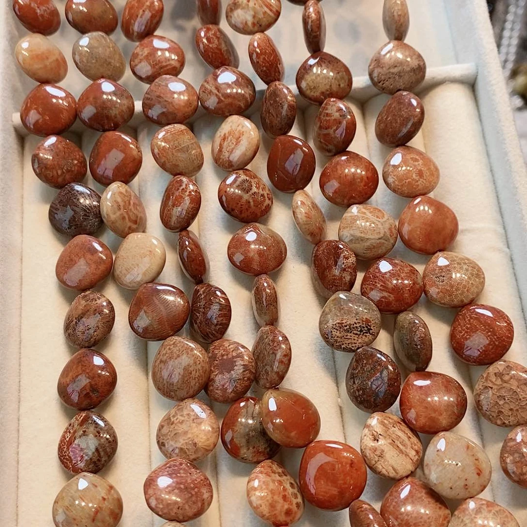 散珠玛瑙/玉髓14✖️15mm一条