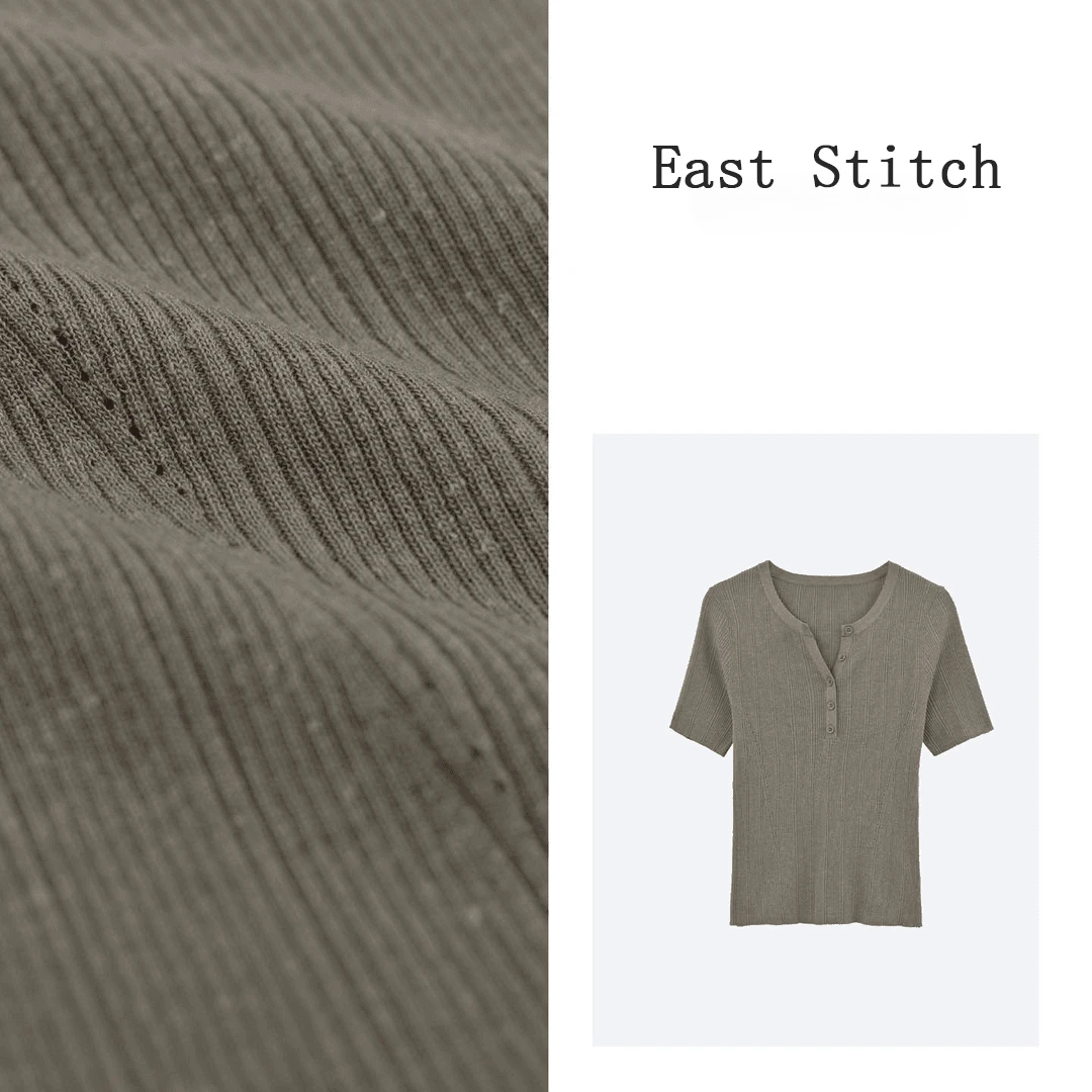 EastStitch亲肤显瘦休闲百搭T恤2025夏季宽松短袖开领stk情侣短袖