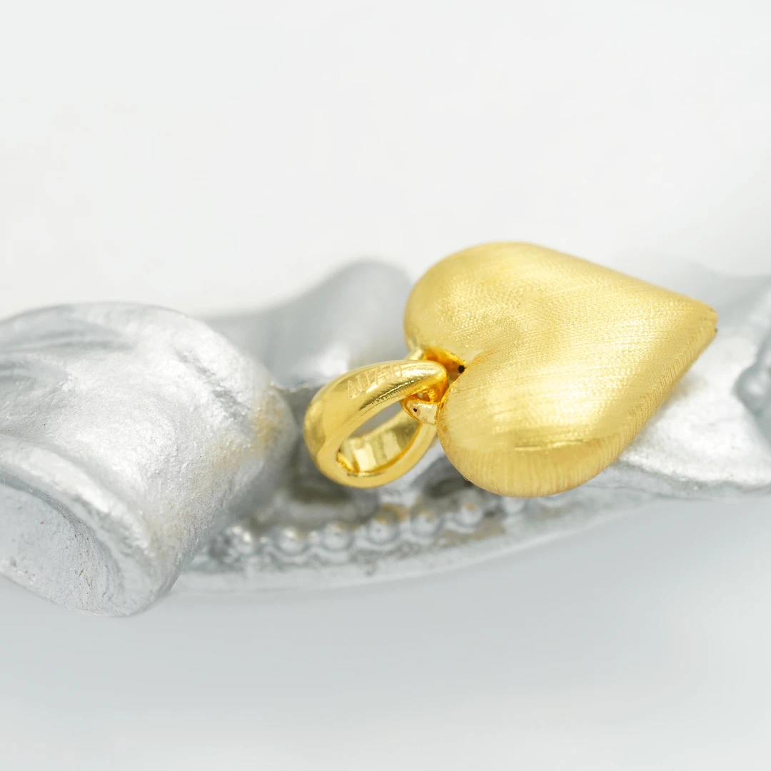 【厚金款】通体18k金拉丝爱心配件【QL07399】