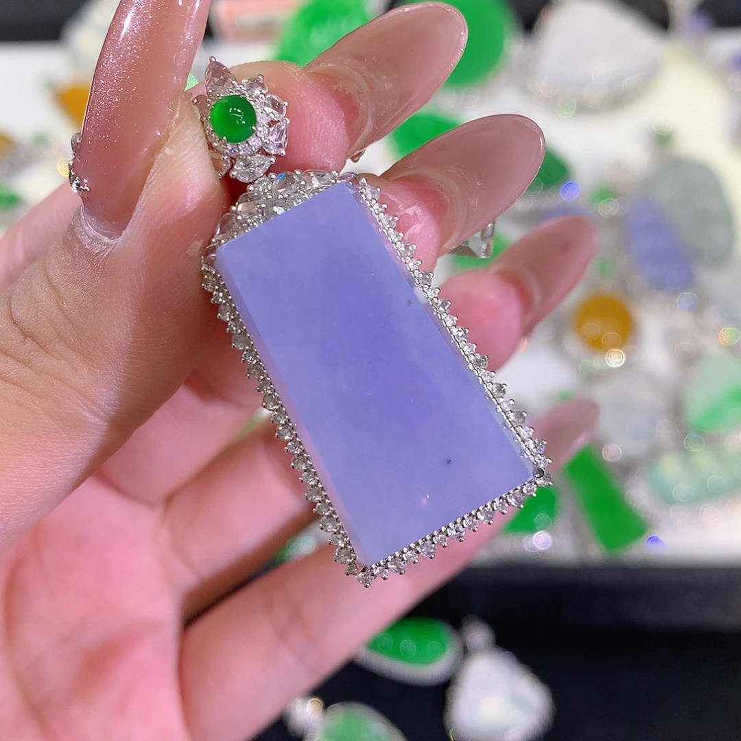 翡翠颈饰18K金镶嵌1111111111