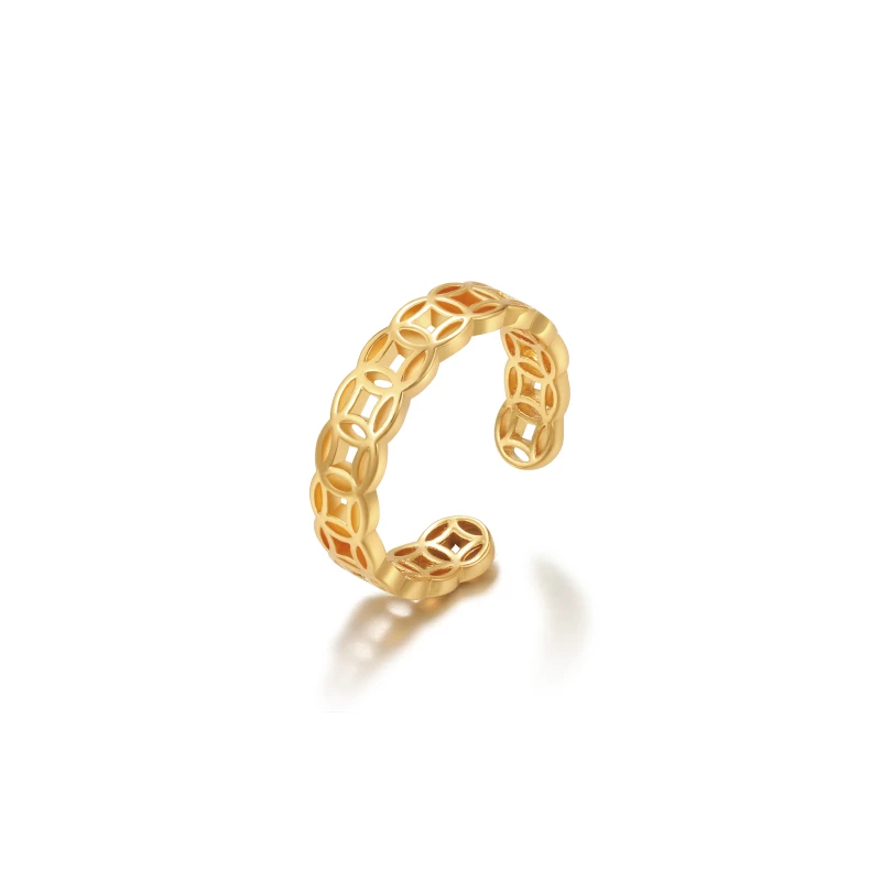 XUPING/旭平首饰 合金戒指 冬上新贵气铜钱戒指 GDJ  X001107333