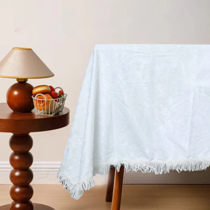 酒店提花大尺寸轻奢桌布高颜值长方形茶几桌布时尚餐台布S323