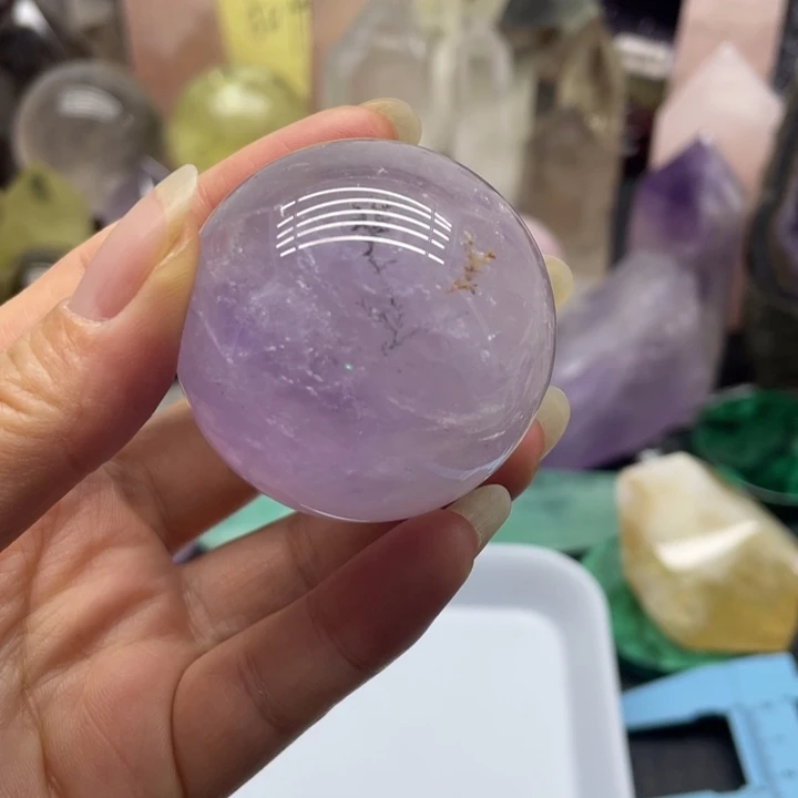 猫***曰水晶珠宝半成品未镶嵌122紫水晶球