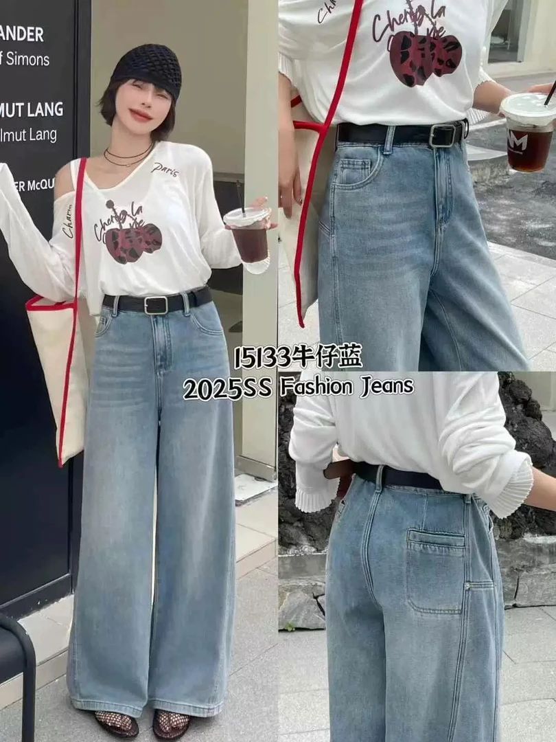 33151自留夏款牛仔直筒裤韩版