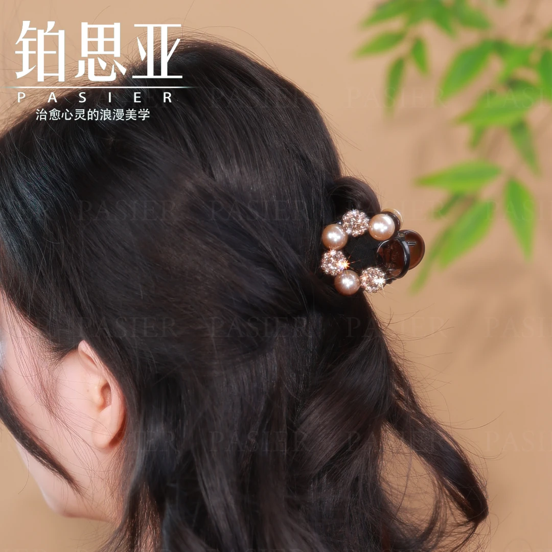 铂思亚 杉月 四公分感气质时尚半扎小抓夹FS8136香槟