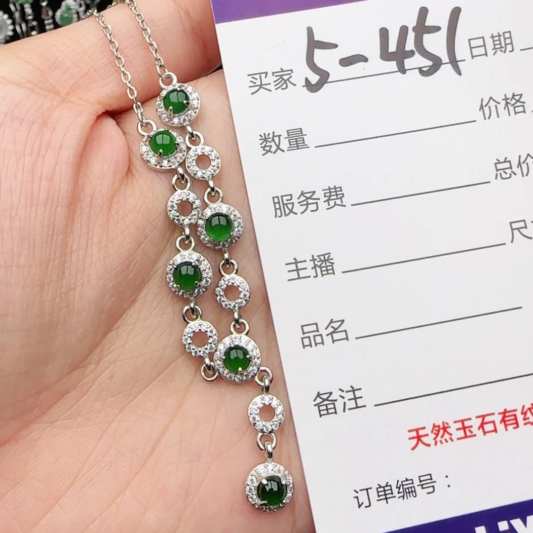 翡翠戒指银S925镶嵌戒指