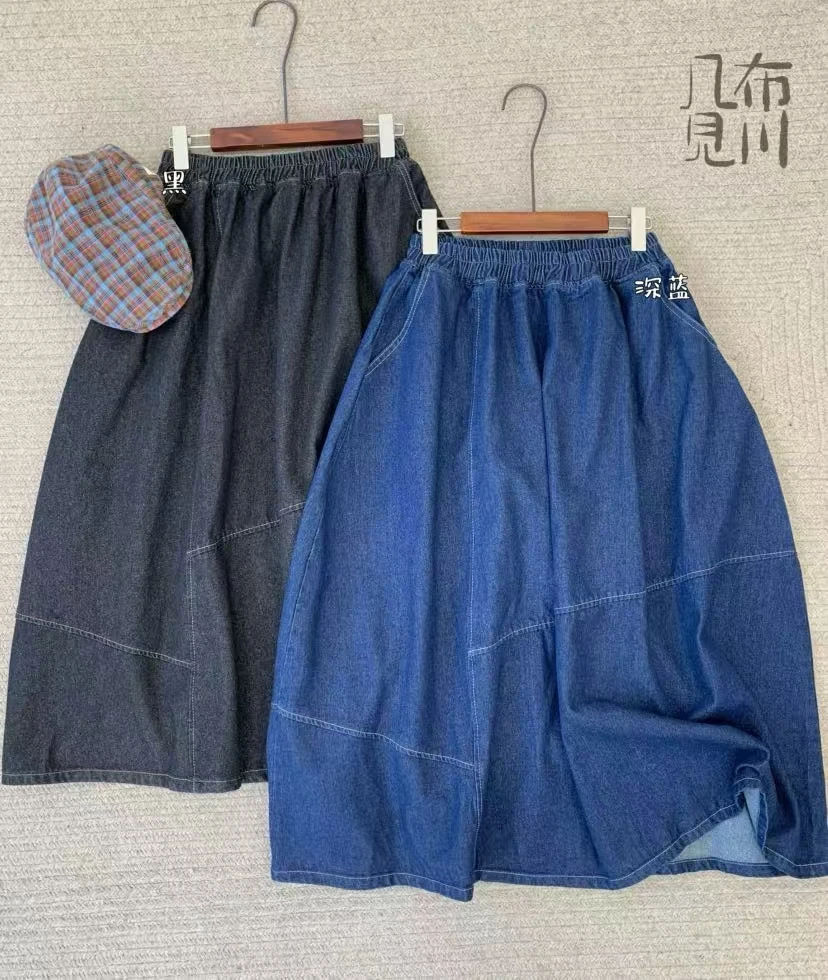 叨叨推荐款#JBJC#825478#拼缝牛仔半裙 X