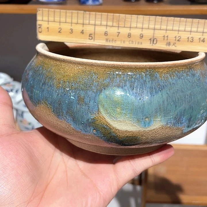 紫砂113全新加藤香椿作粗陶溜釉大建水