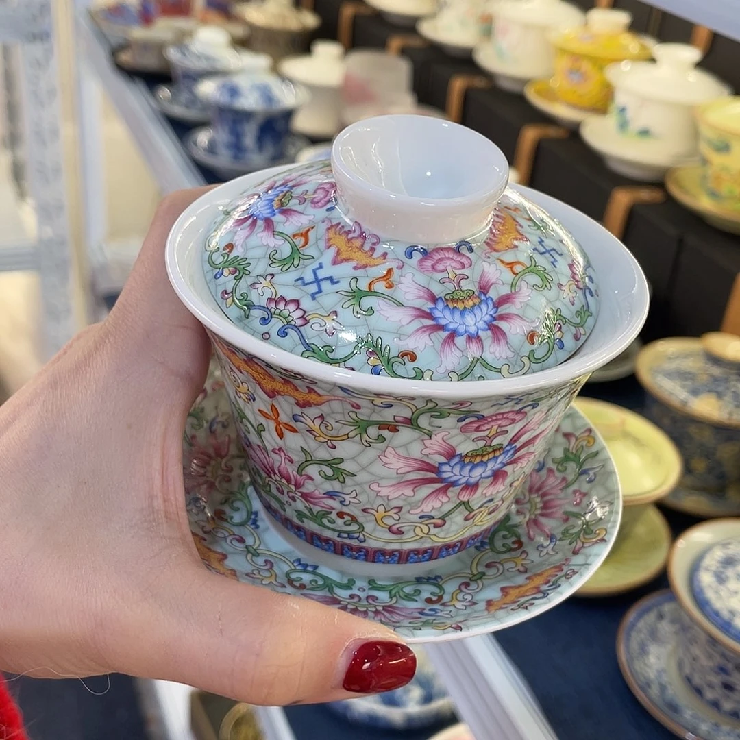 陶景德陶瓷盖碗茶具