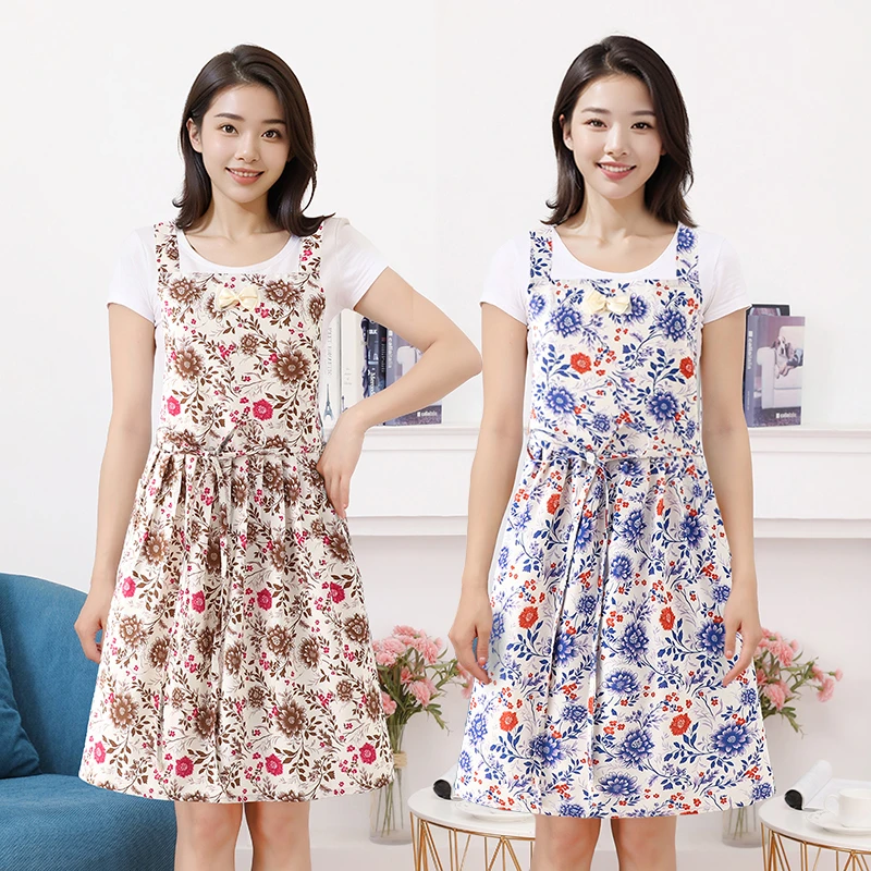 新款围裙厨房时尚家用做饭耐脏防污透气围腰洋气耐磨工作服上班