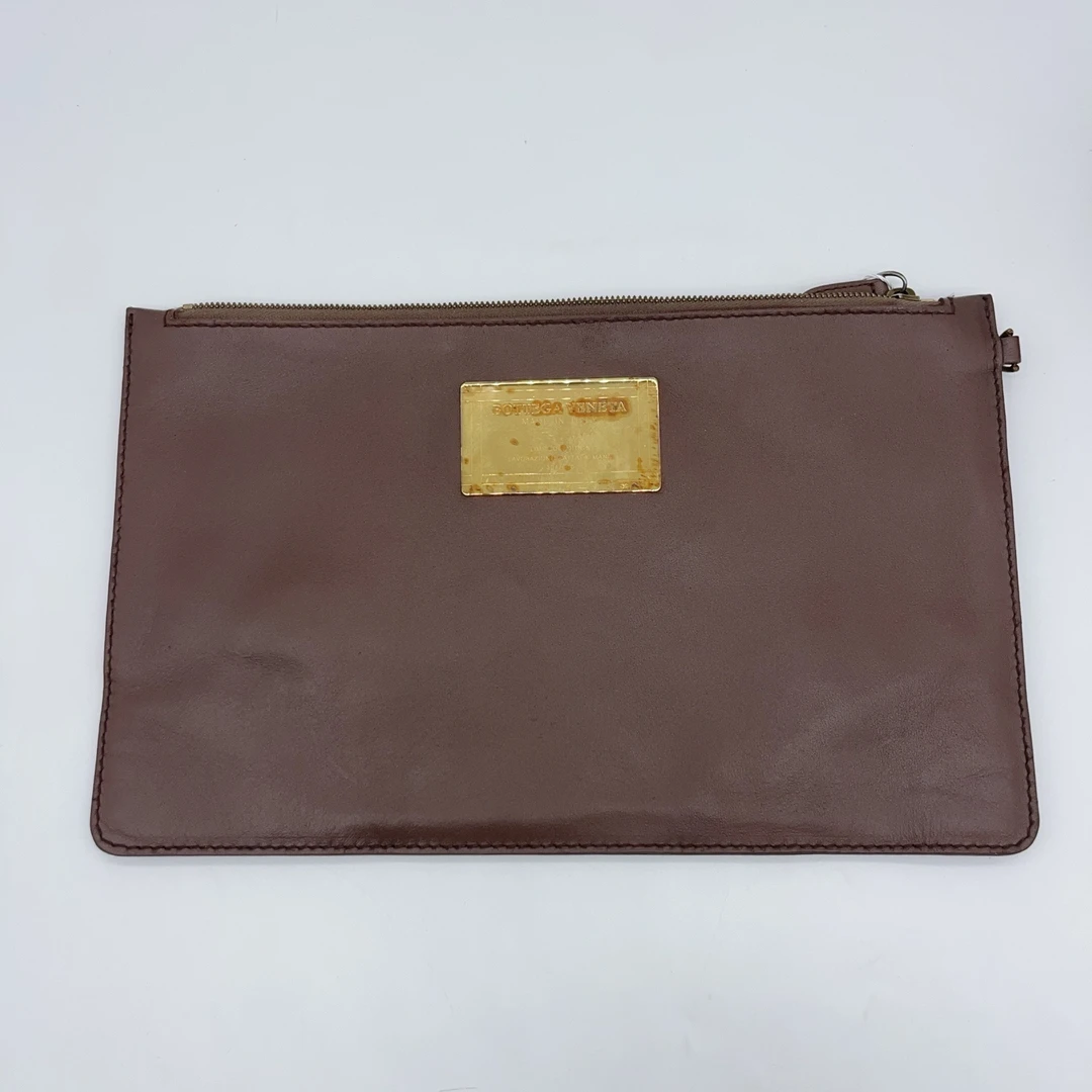 95新 BOTTEGA VENETA/葆蝶家 棕色手拿包 1588 3687