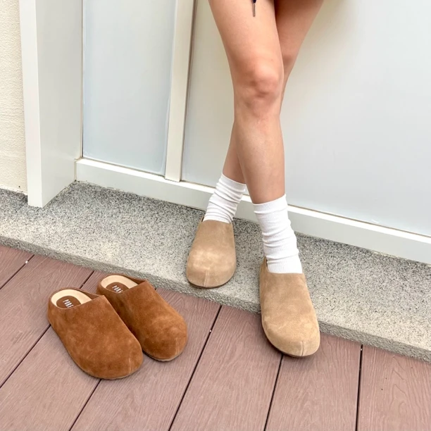 韩系厚底勃肯包头拖一脚蹬 1528-1527复古