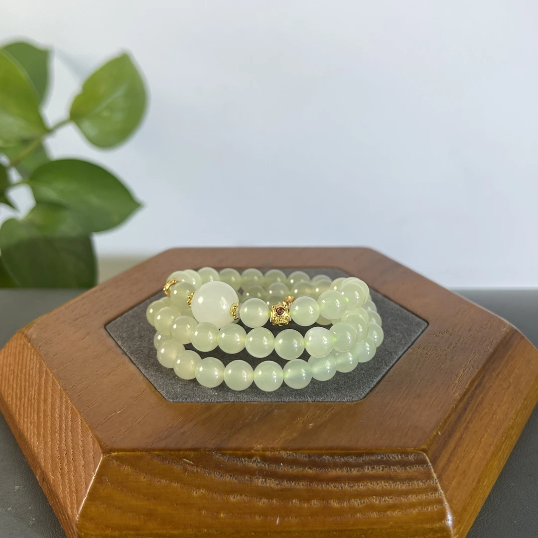 JXB22-192   和田玉-珠链（含配饰）