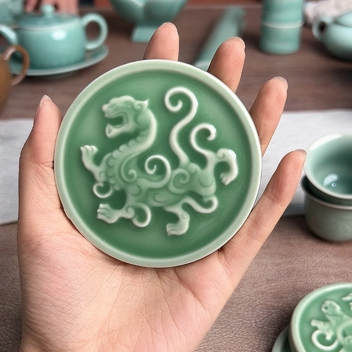 龙泉云间青瓷小米茶器