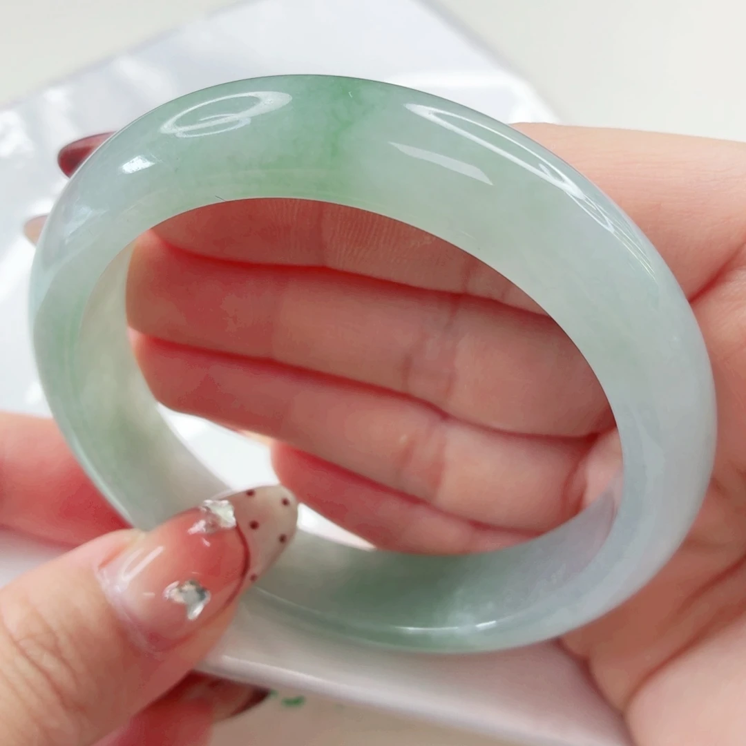 翡翠未镶嵌手镯缅甸天然A货翡翠58