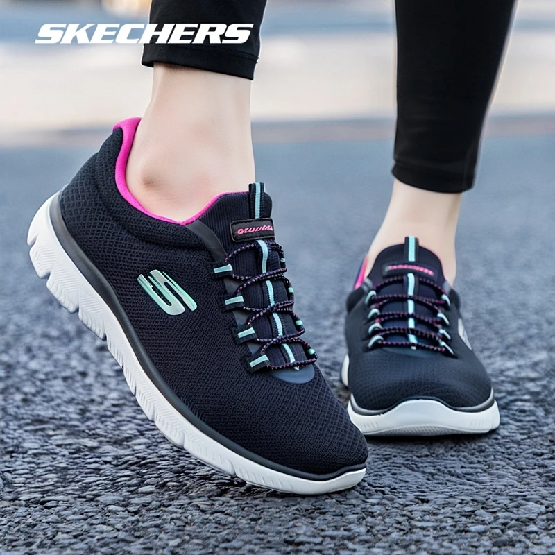 skechers斯凯奇休闲鞋女鞋新款户外健身跑步透气轻便健步鞋运动鞋