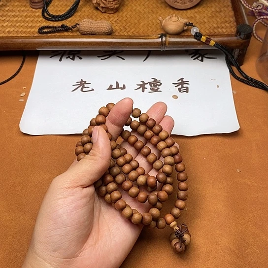 檀香木手串/手链7*8*108黑