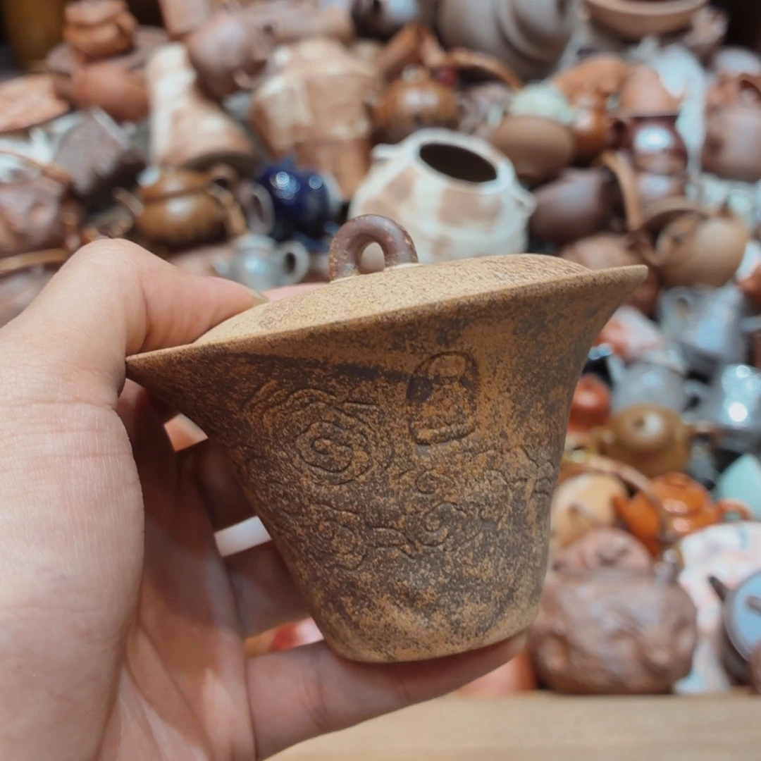 柴烧老岩泥手工茶器皿