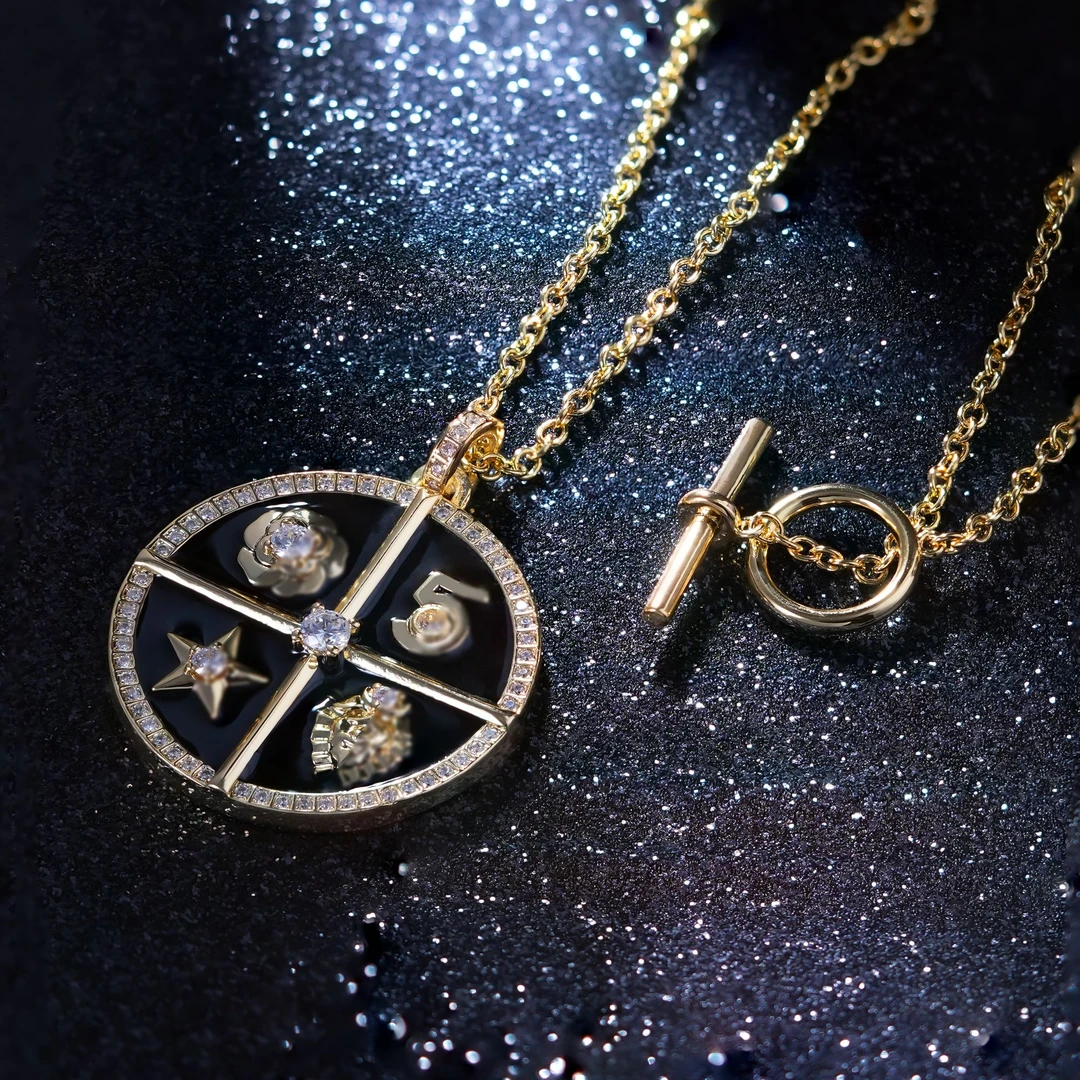 【灵魂诗章】 精致气质经典百搭轻奢60cm±圆牌DIY项链TW12437