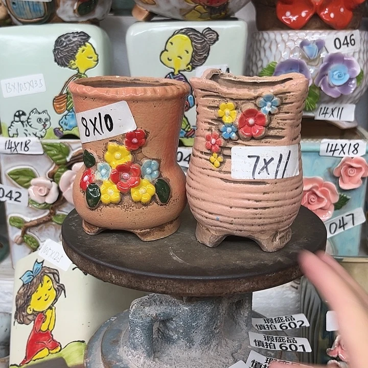 紫砂花盆粗陶材质多肉花盆