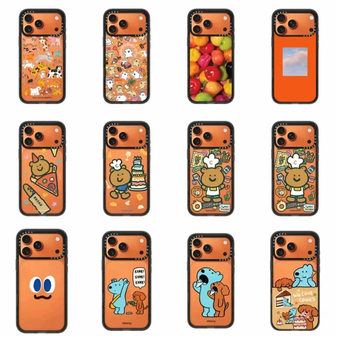 卡通星宇橙色适用于iPhone17promax苹果17pro亚克力防摔手机壳