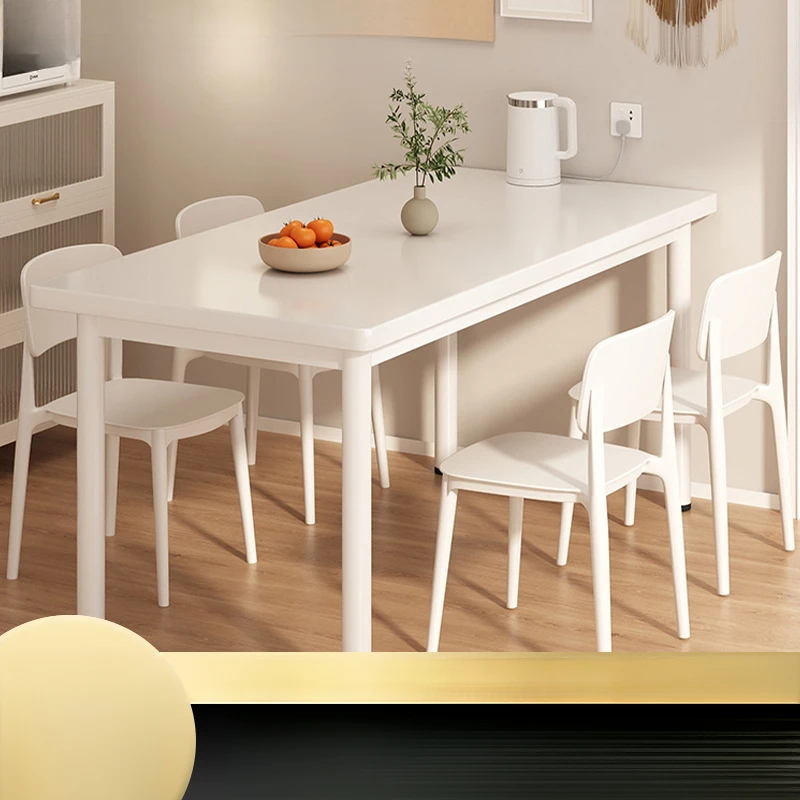 餐桌家用小户型吃饭桌子出租屋简约长方形桌椅组合商用餐饮桌子