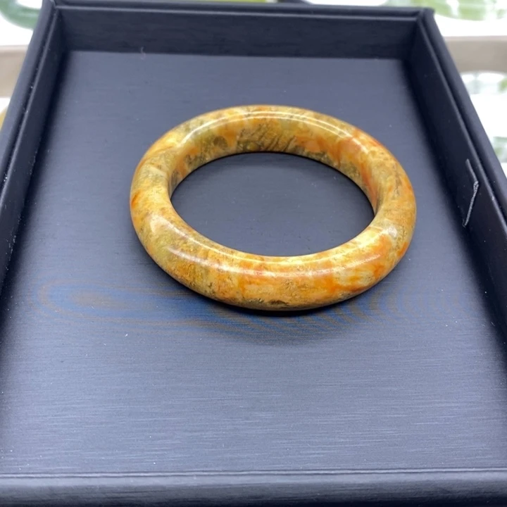 蛇纹石玉合金手镯不退不换