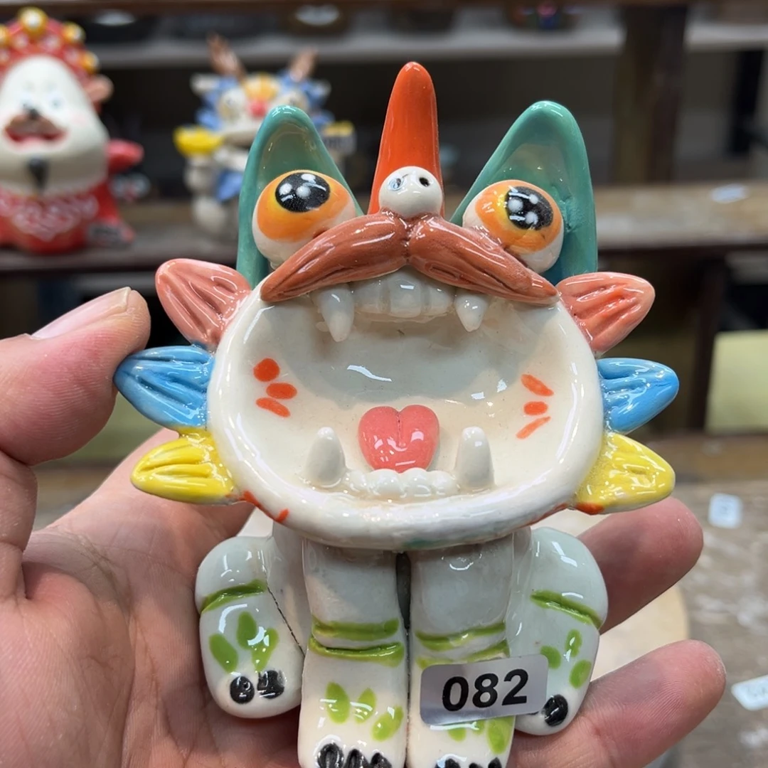 摆件纯手工抽象陶瓷摆件微瑕082