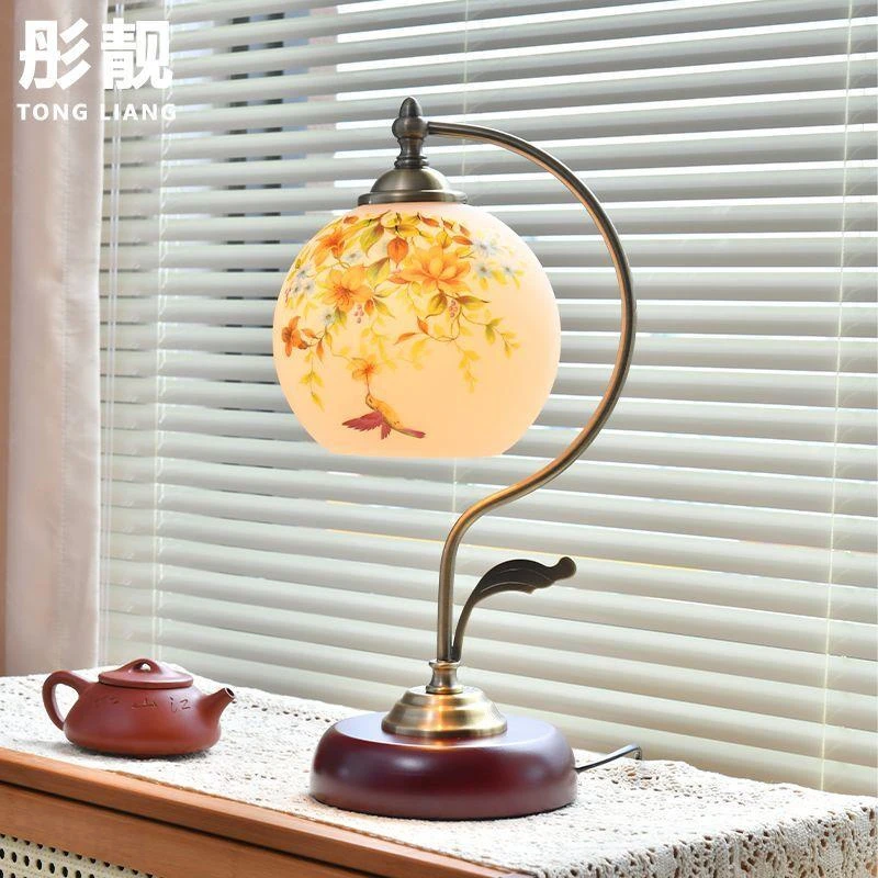 新疆西藏包邮欧式复古怀旧台灯美式乡村温馨卧室床头灯简约现代触