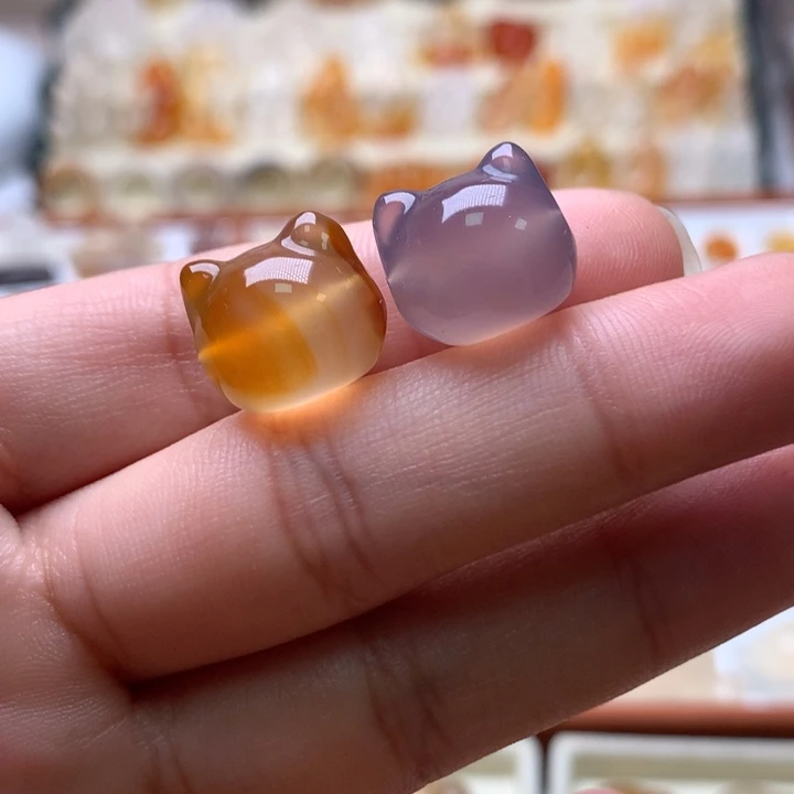 玛瑙/玉髓未镶嵌玛瑙猫头