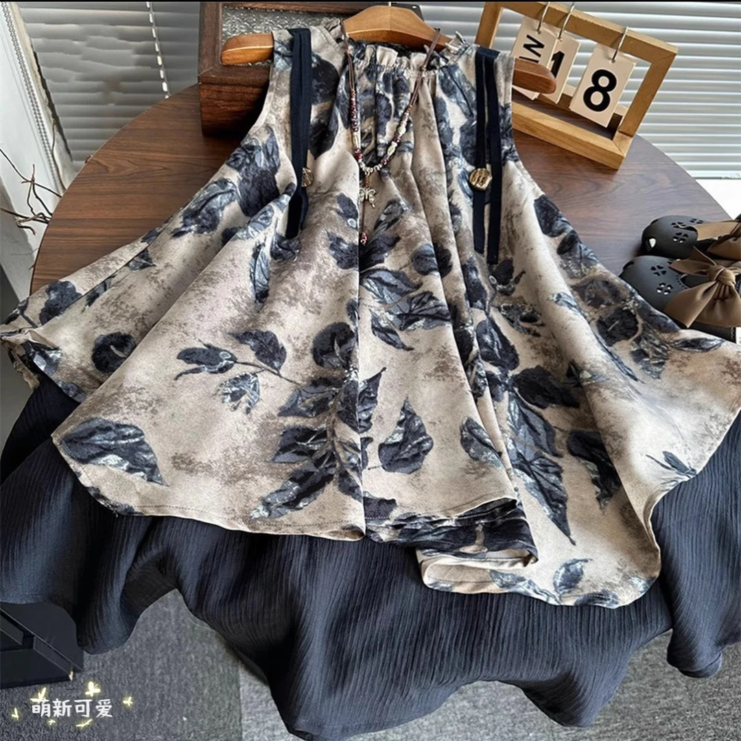 女童夏季连衣裙新款中大童韩系碎花裙儿童夏天薄款裙子