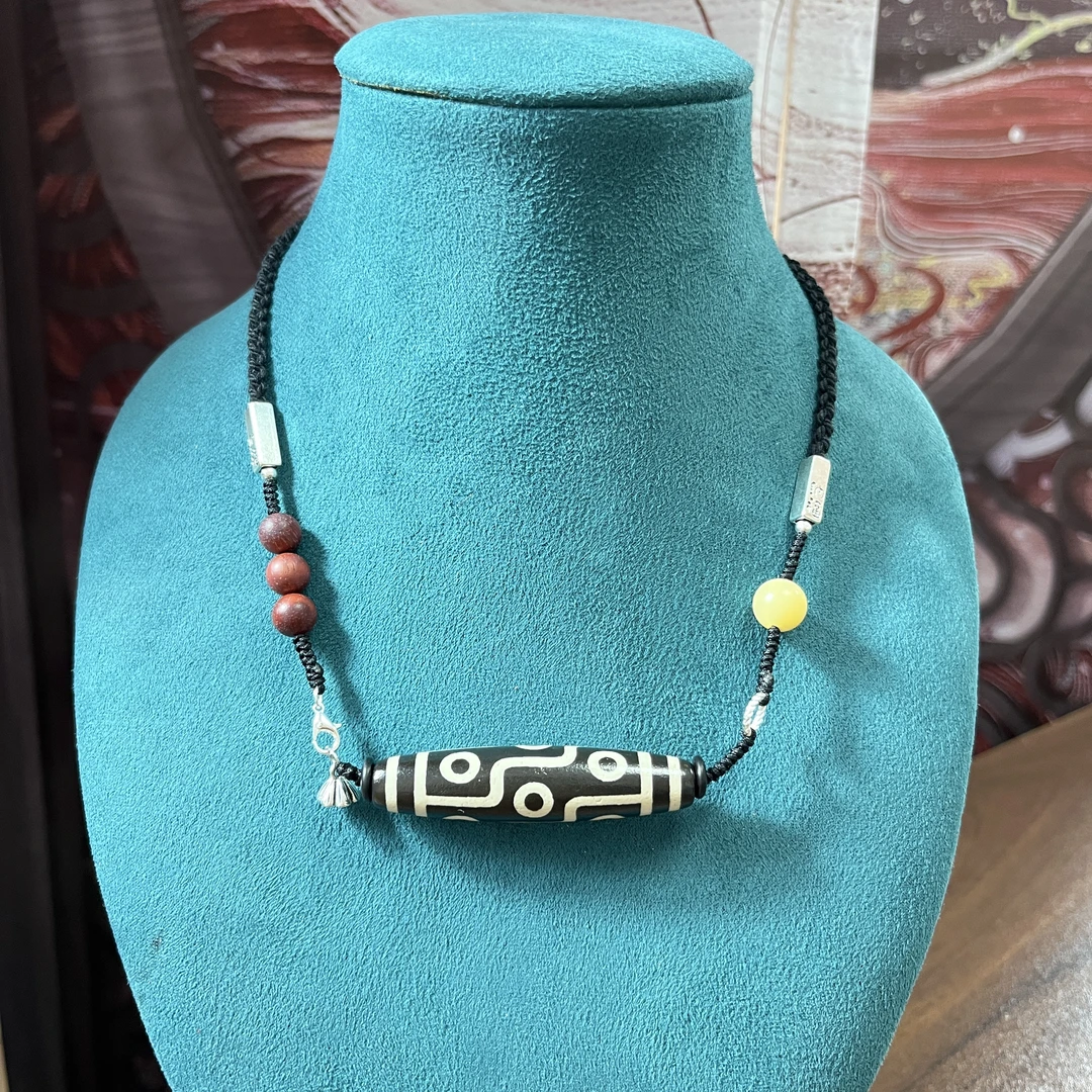 【肆】九眼玛瑙项链手编绳