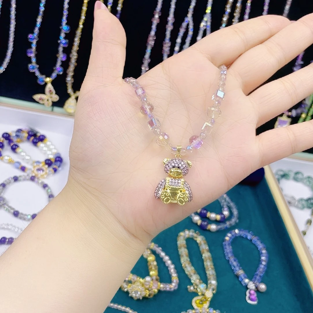 手饰针钠钙石银S925镀金镶嵌