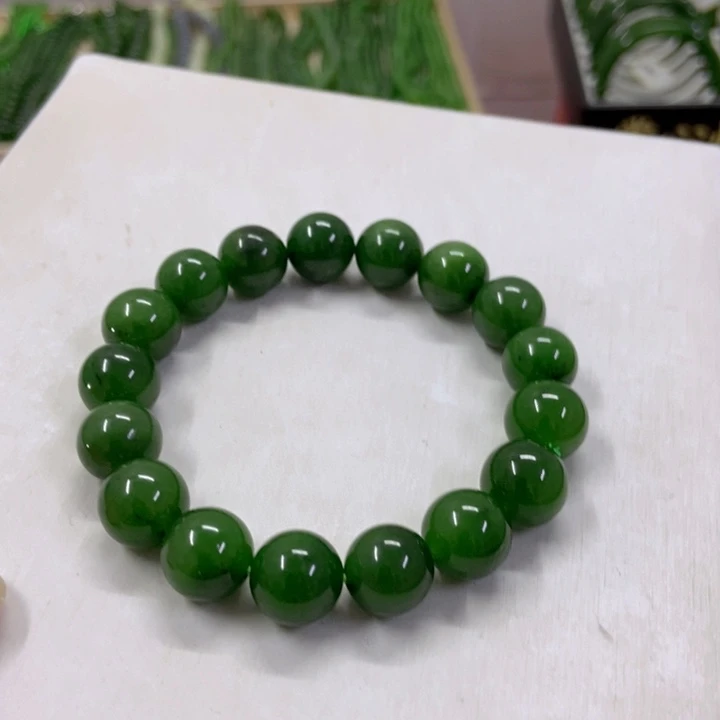 【闪购商品】未镶嵌和田玉（碧玉）手串11