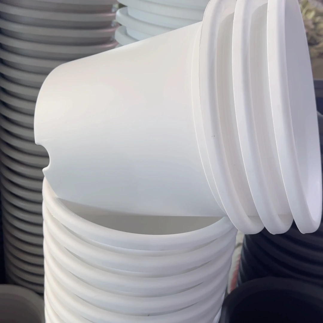 树脂四季盆6#无拖纯白3