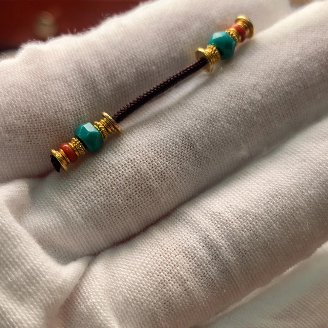 绿松石18K金镶嵌配饰