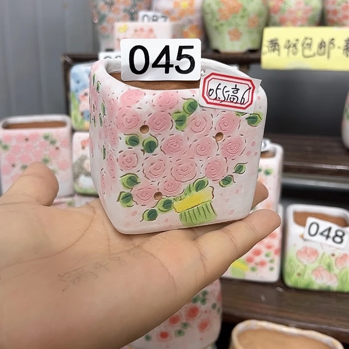 微瑕手工制作多肉花盆