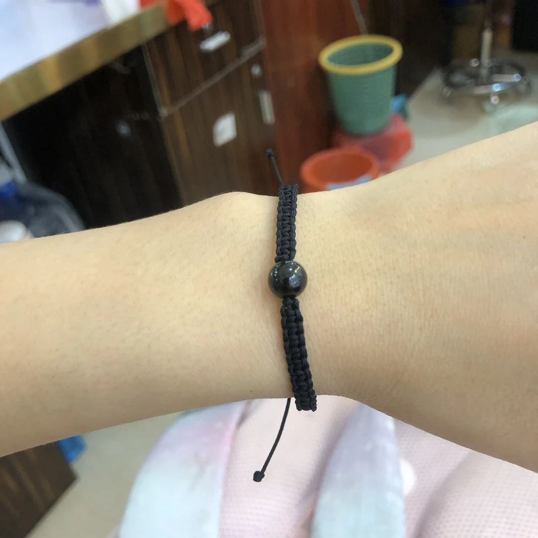 天然翡翠墨翠珠子手链手串