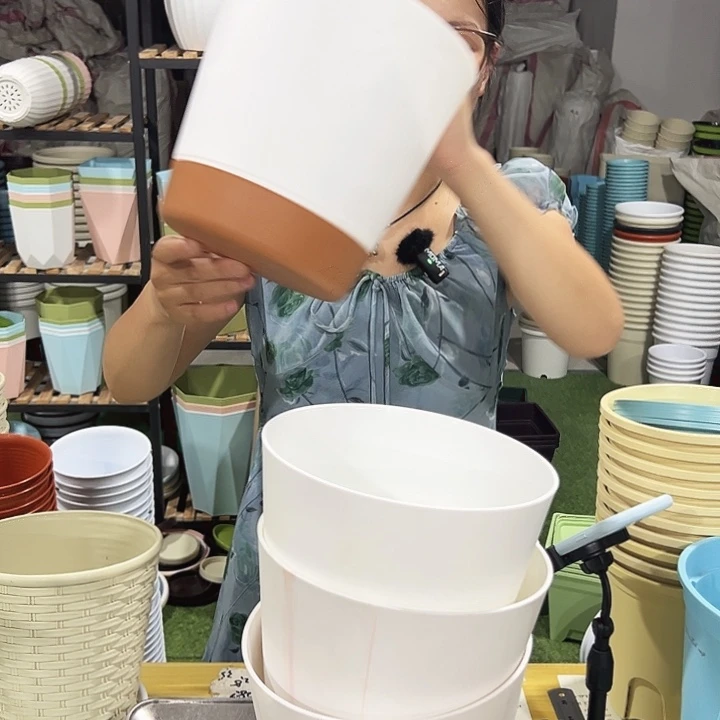 微瑕一体盆口20高20白色4只