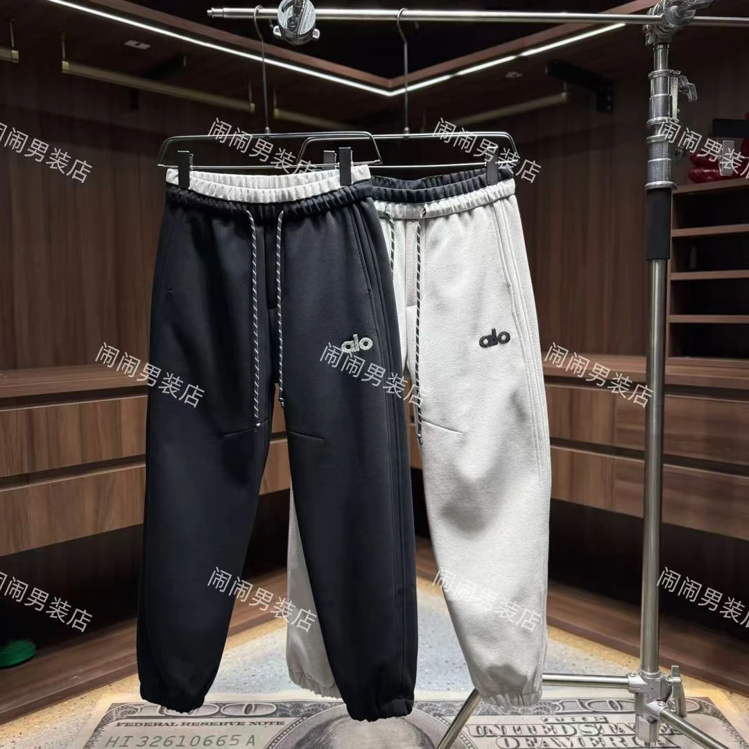 X001早秋新款高级感潮流拼色设计锥形显瘦遮肉弯刀休闲裤秋季裤子