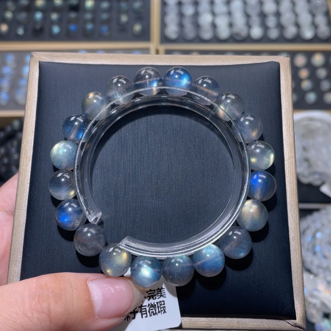 手链未镶嵌长石灰月光手链10mm