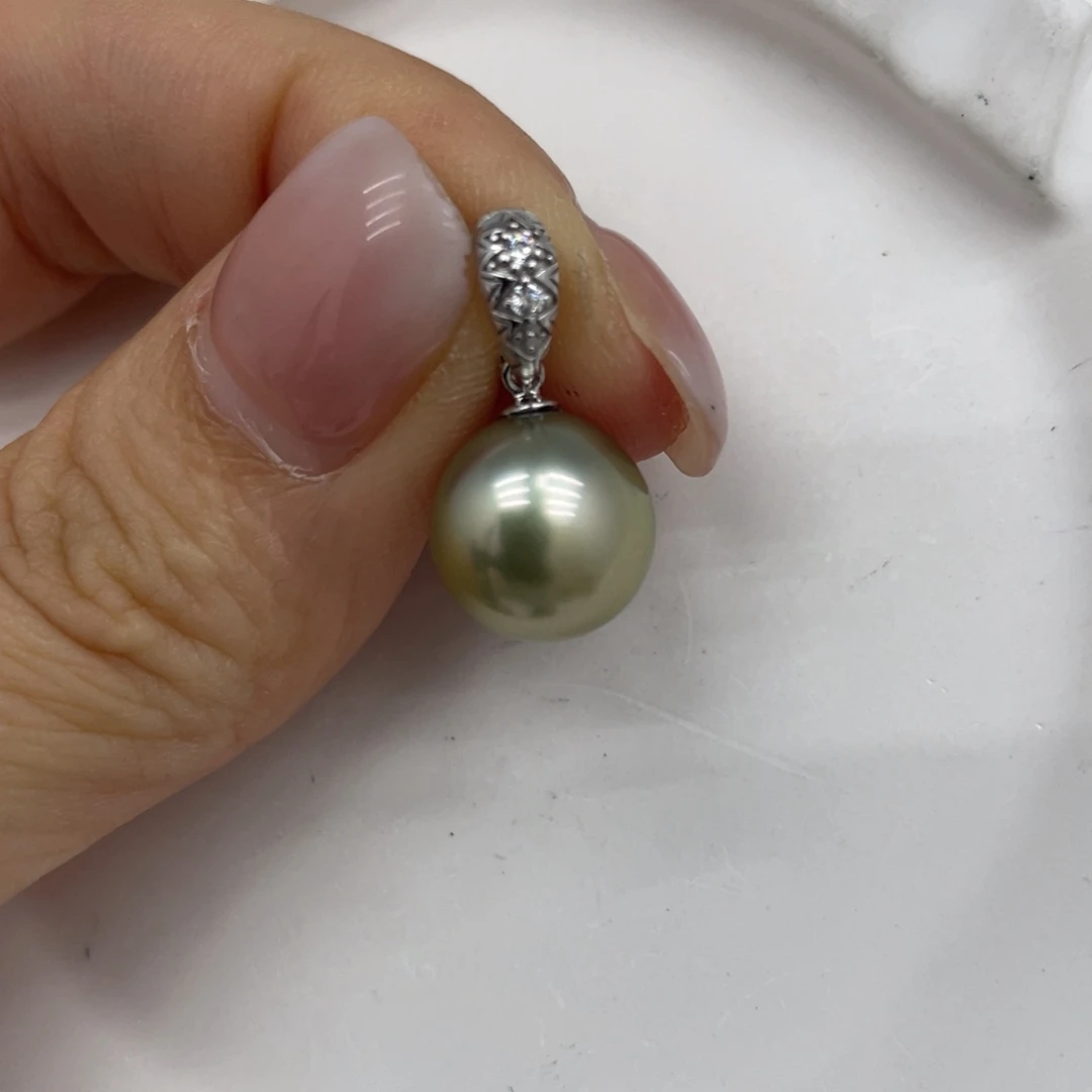 颈饰海水珍珠14K金镶嵌