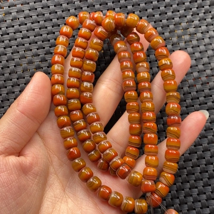 木***石玛瑙/玉髓未镶嵌项链战国红项链