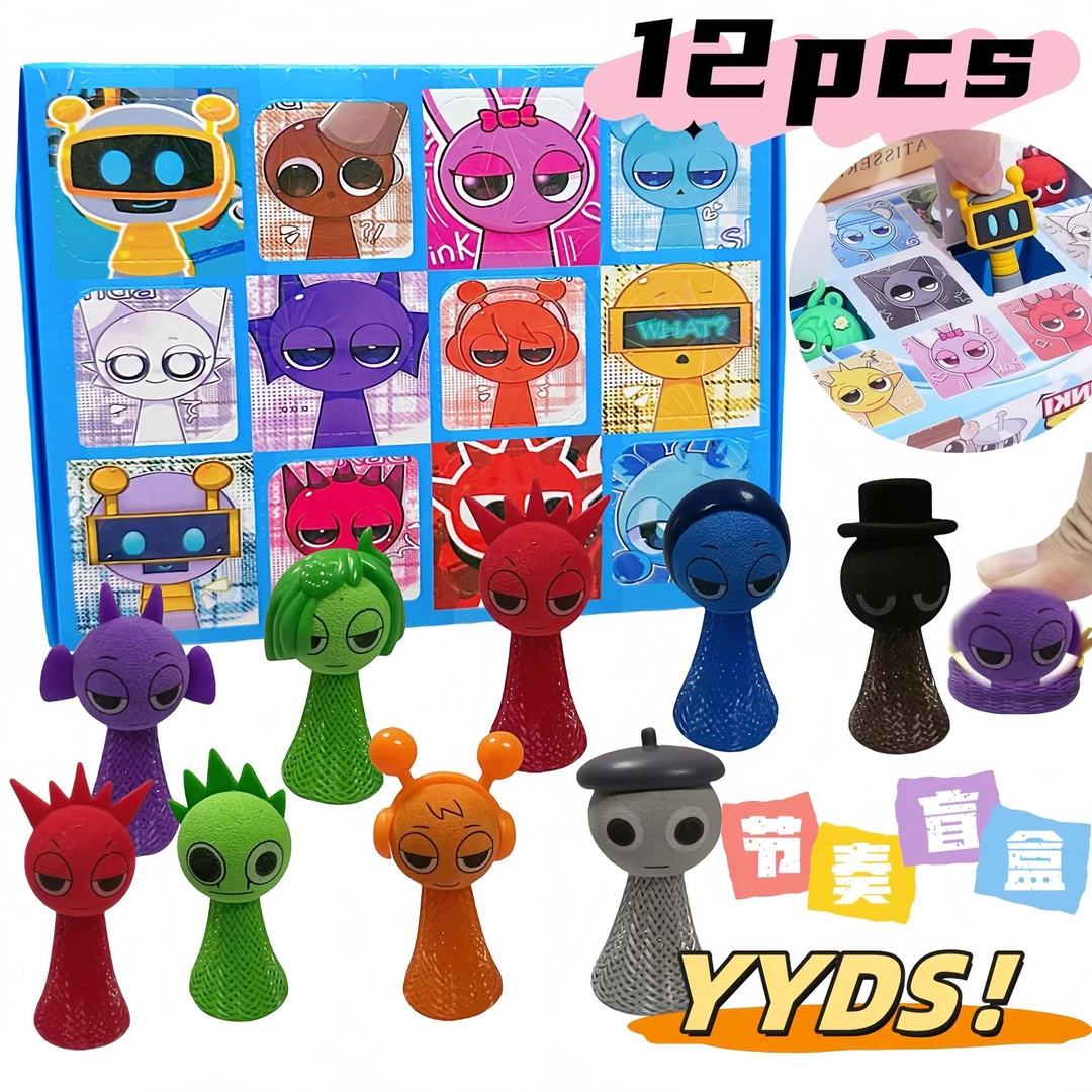 节奏盒子弹跳人洞洞乐12入奥伦杰文弹弹乐盲盒儿童惊喜拆拆乐礼物