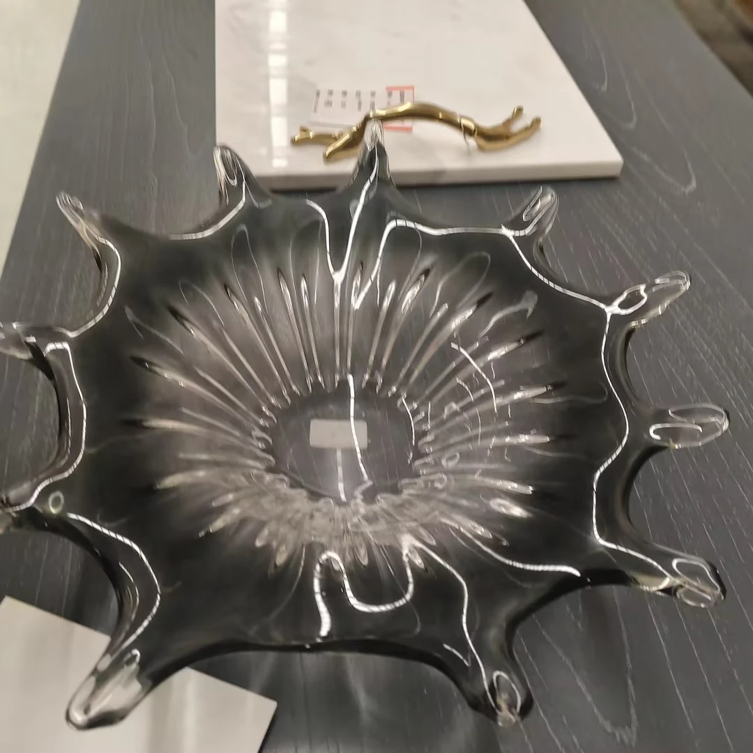 【店样】奥特莱斯 墨染灰色玻璃花器-小摆件 微瑕 不支持退换